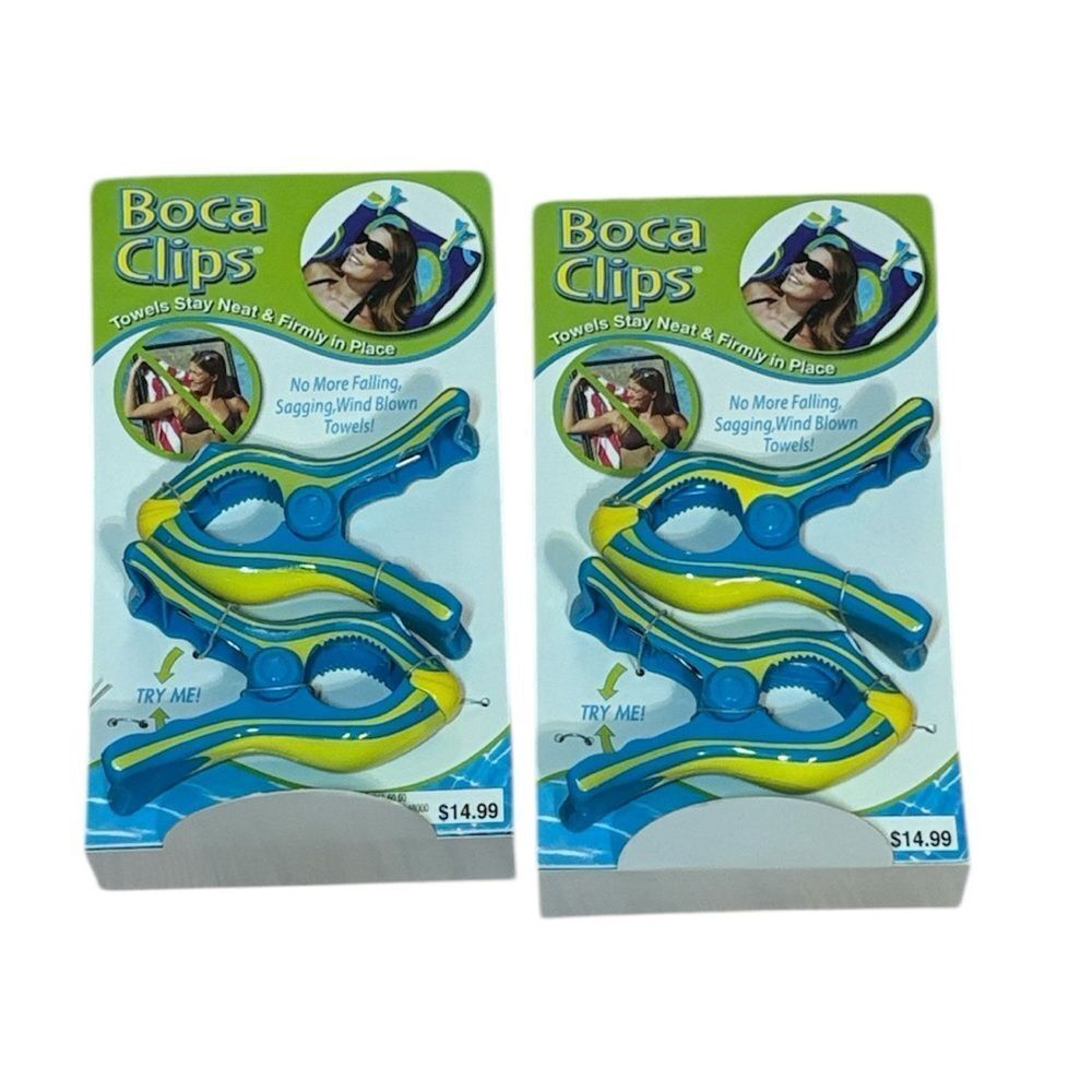 Boca Clips, 4 clips, Beach Towel Clips, pool chair